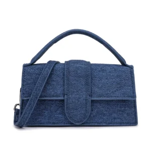 New women's bag fashionable niche high-end texture single shoulder crossbody handbag denim crossbody bag
